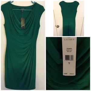 Lauren by Ralph Lauren emerald cocktail dress