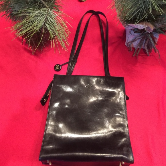 Black Monsac Leather Purse.