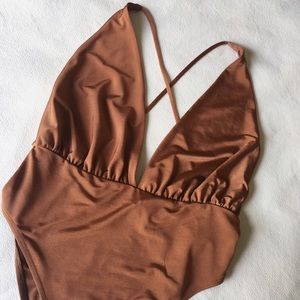 Bronze Strapy Bodysuit