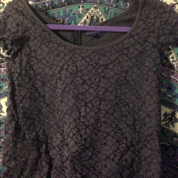 American Eagle gray lace top - Picture 1 of 2