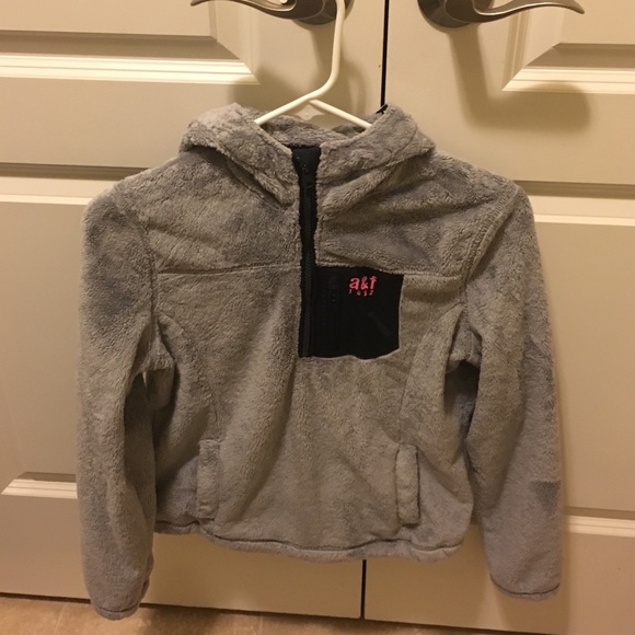 abercrombie half-zip fleece with hood