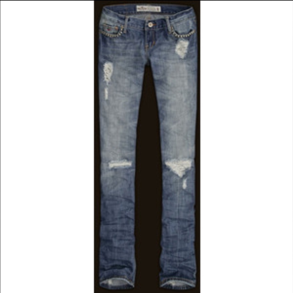 Hollister distressed jeans.