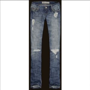 Hollister distressed jeans.