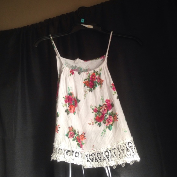 White cropped halter top