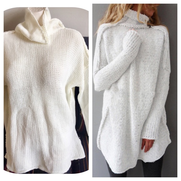 Sweaters - Last One!! White Oversized Cowl Neck Sweater