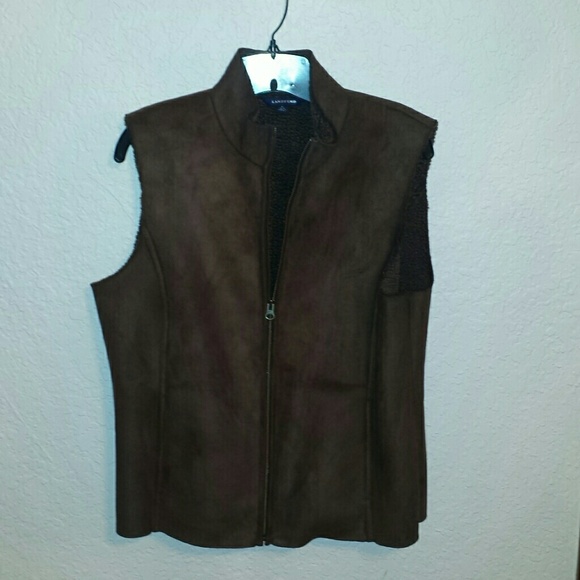 Lands end suede vest
