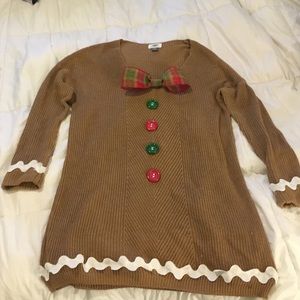 Hand made Gingerbreadman Sweater/dress