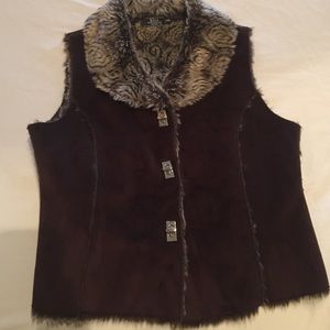 Lisa International Faux Fur Vest XL
