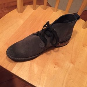 Bussola charcoal suede ankle boots