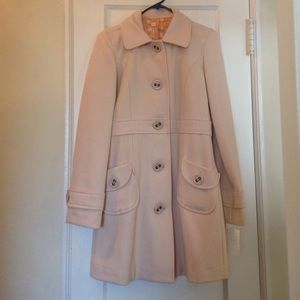 Cream\white wool coat - small