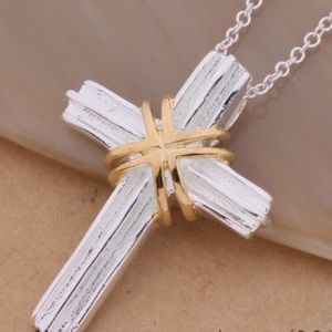 .925 silver/gold cross