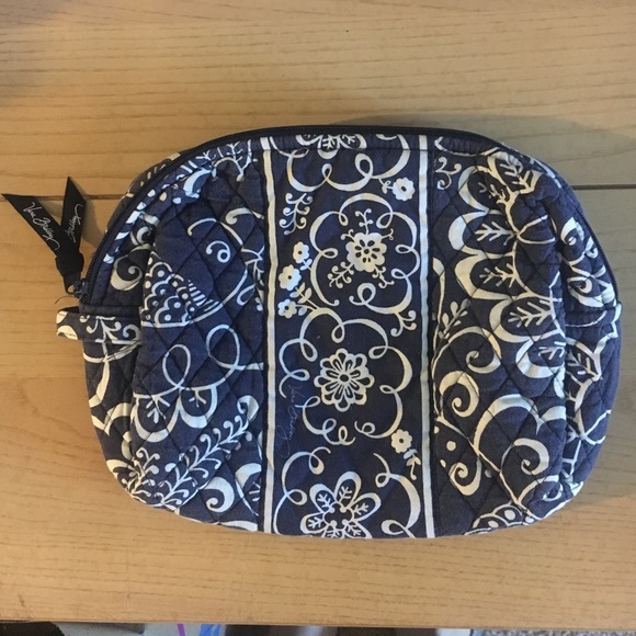 Very Bradley Blue/White Large Cosmetic Bag