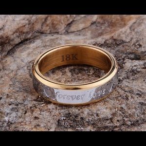 .925 silver/ gold plated Forever Love ring. 6 or 7
