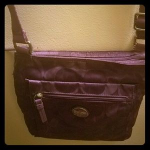 Coach purple crossbody purse