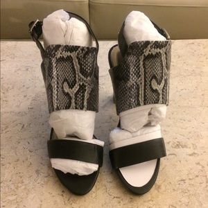 Pair of color block sandals