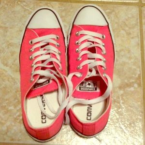 Neon pink converse