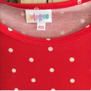 LuLaRoe Irma Red Polka Dot