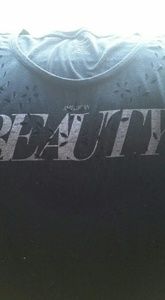 American Eagle "holey" flower design short sleeve