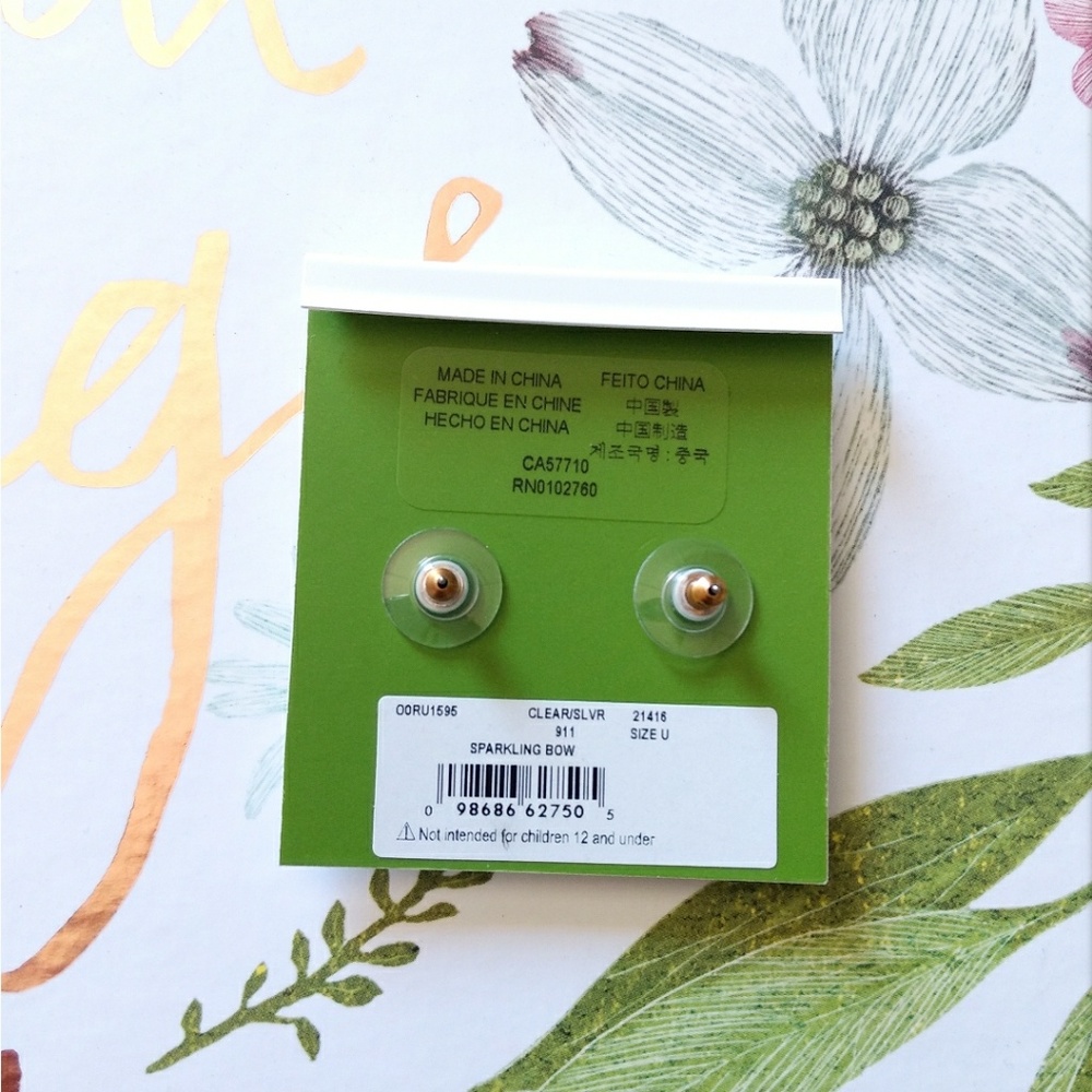 SALE! NWT KATE SPADE SPARKLING BOW EARRINGS - Picture 4 of 6