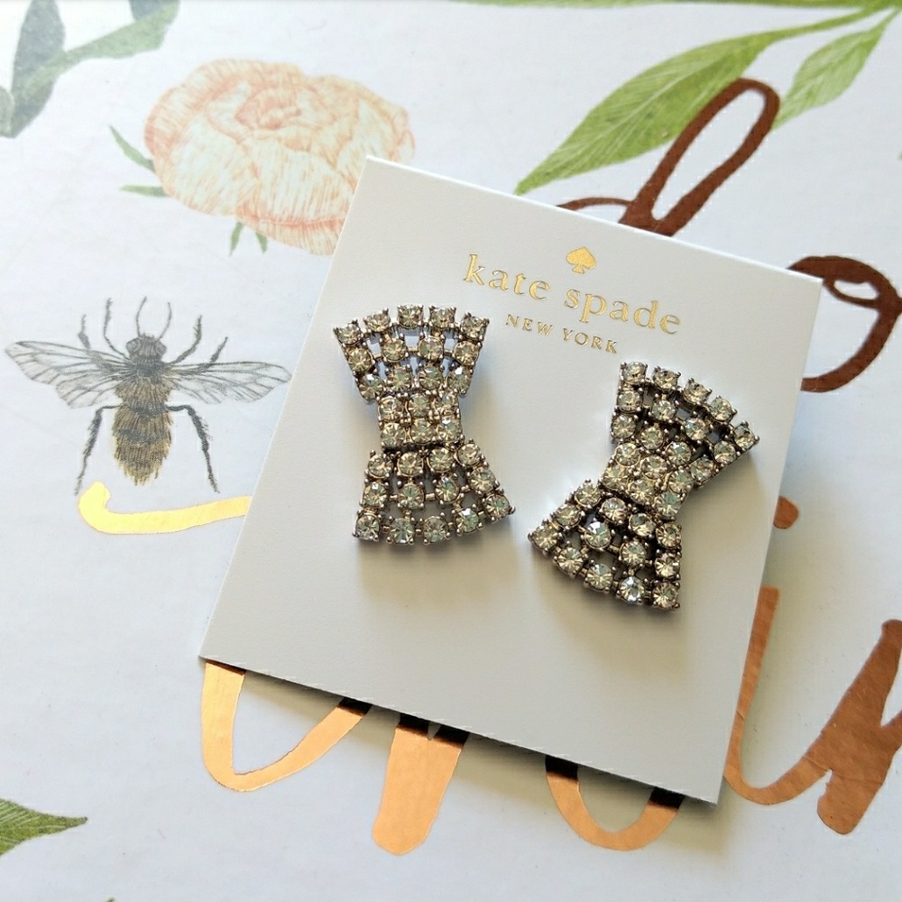 SALE! NWT KATE SPADE SPARKLING BOW EARRINGS - Picture 5 of 6