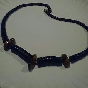 Unisex Tigers eye, wire strung necklace