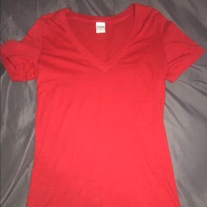 victoria's secret pink red tee-shirt. worn once