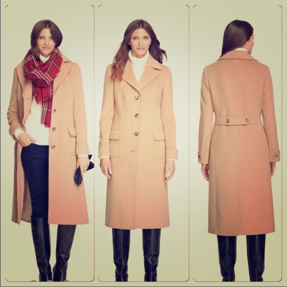 brooks brothers camel hair coat womens