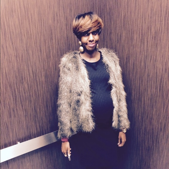 Faux fur coat