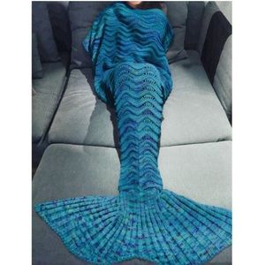 ONLY ONE LEFT! Blue Mermaid Tail Blanket