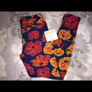 LuLaRoe OS Floral leggings BNWT