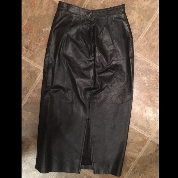 Genuine Leather pencil skirt