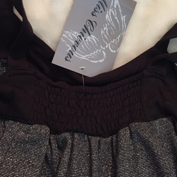 BLACK AND SLIVER GLITTERING โจ SKIRT SZ LARGE ๐ซ - Picture 4 of 4