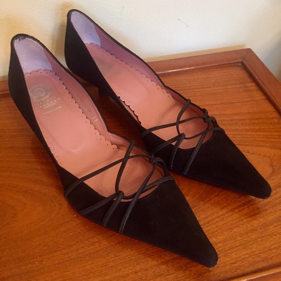 SOLD❗️Ursula Mascaro Suede Lace Up Kitten Heels - Picture 2 of 4