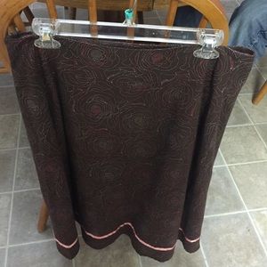 Cato skirt size 14, brown and pink, flower design