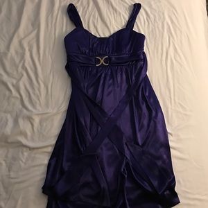 🛑SOLD🛑 Padded purple silk dress