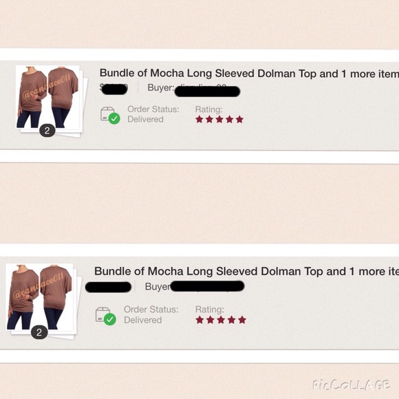 ⭐️5 STAR rated!⭐️ Long Sleeved Dolman Top (Mocha) - Picture 4 of 4