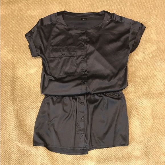 Black Romper Style Mini Dress - Picture 1 of 1