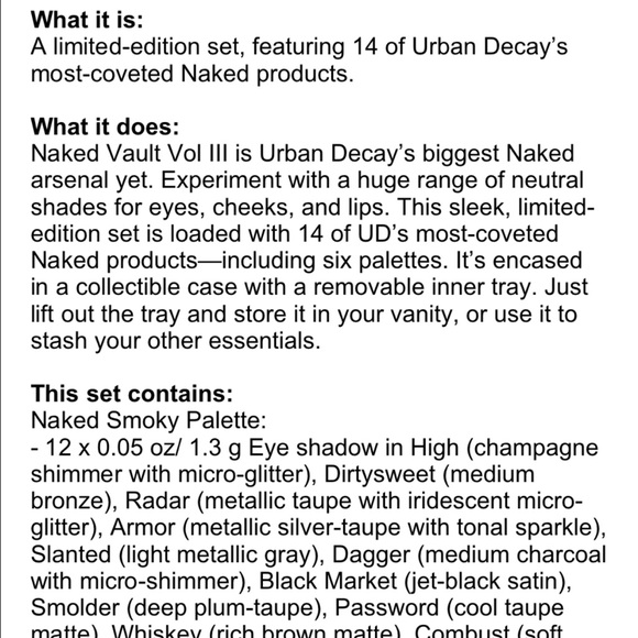 Urban Decay Naked Vault Volume III NIB - SOLD OUT - Picture 3 of 4