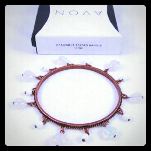Avon Opalesque Beaded Bangle
