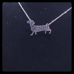 Dachshund dog artistic pattern charm necklace