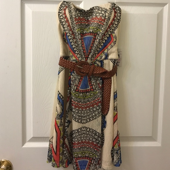 As U Wish patterned lace strapless dress - Picture 1 of 3