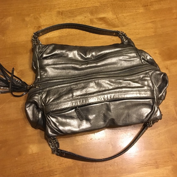 Cole Haan pewter lambskin purse - Picture 2 of 2