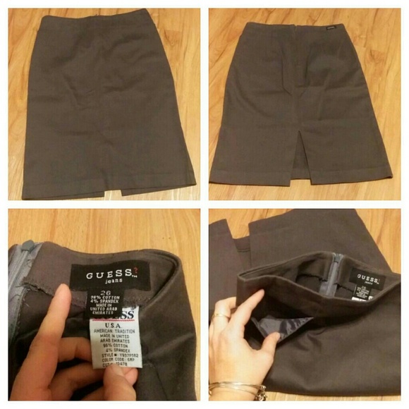 Guess gray pencil skirt