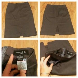 Guess gray pencil skirt