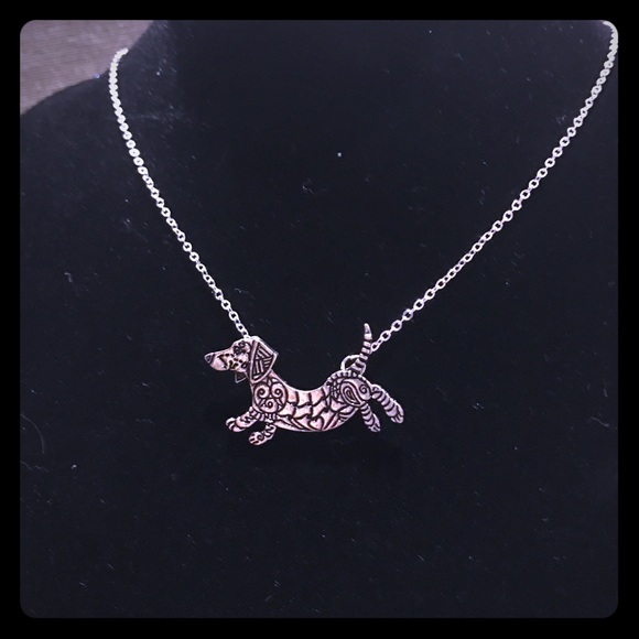 Dachshund dog artistic pattern fashion necklace