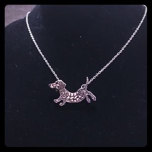 Dachshund dog artistic pattern fashion necklace