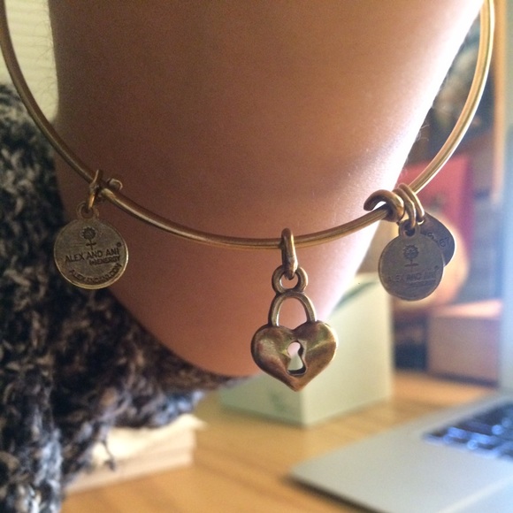 Alex and Ani "Key To My Heart" Charm Bangle
