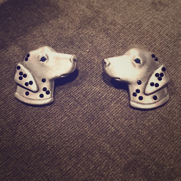 Dalmatian dog earrings