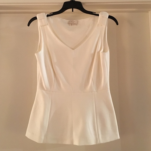 Kate Spade ponte sleeveless peplum top