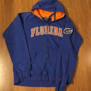 Florida Gators sweat jacket.